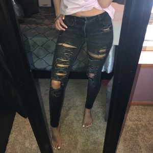 AE Black Ripped Jeans
